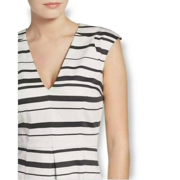 FRENCH CONNECTION SLEEVELESS JOSHUA STRIPE FIT & FLARE MINI DRESS sz 6 US 10 UK - Picture 5 of 10